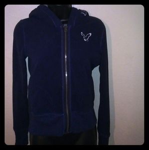 American Eagle zip up hoodie blue size s /p